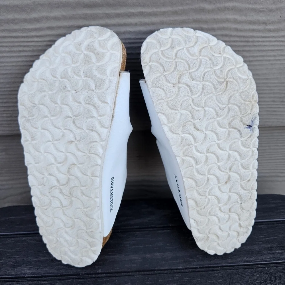 Birkenstock Arizona Kids White Sandals Shoes Kids Girls Size 28